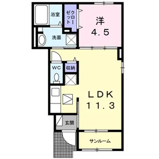 ボン モマン M Ⅰ【1階】の間取り