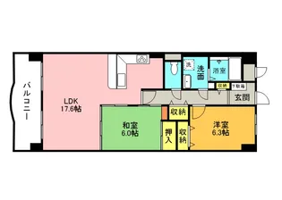 サントノーレ愛大医学部前弐番館【604号室】の間取り