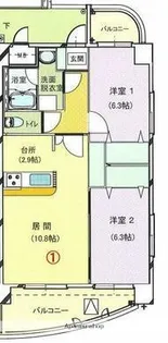ブライムマンションはなみずき【601号室】の間取り