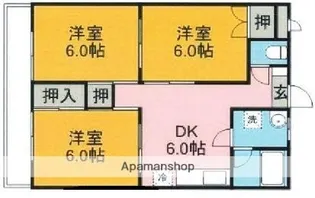 ベルメゾン冨岡【303号室】の間取り