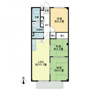 フォブール三神【2階】の間取り