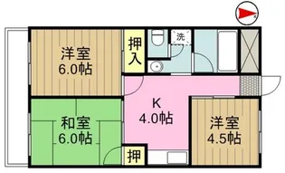 ライブタウン中村【203号室】の間取り