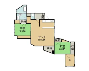 2LDKの間取り画像