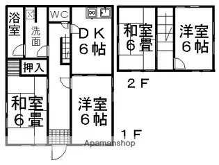 愛媛県松山市溝辺町【一戸建】の間取り