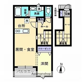 BELLE LEAD朝生田【201号室】の間取り