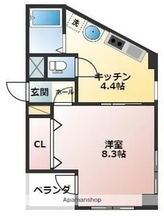 リューレント雄郡【4階】の間取り