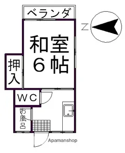 かみいち荘【5号室】の間取り