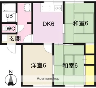 フレグランス乃万・【2階】の間取り