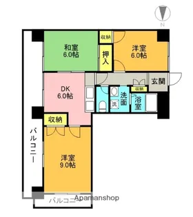 プレアール枝松【601号室】の間取り