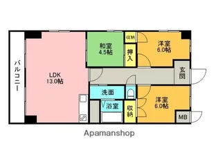 プレアール松山祇園【203号室】の間取り