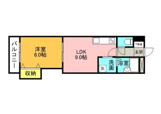 プレアール松山祇園【406号室】の間取り