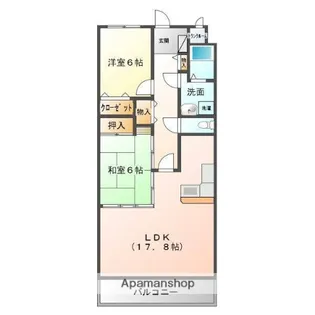 マリベール中須賀【1004号室】の間取り