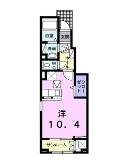 ホワイトハーツ【1階】の間取り