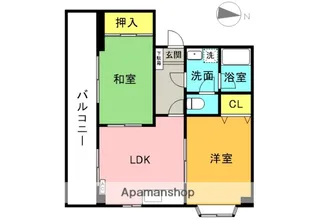 コーポフローライト【201号室】の間取り