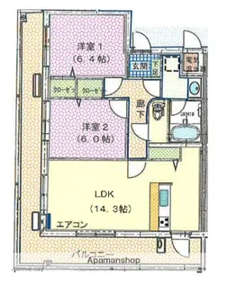BRAIM OMOTESANDO Ⅱ【302号室】の間取り