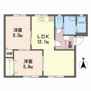 フレグランス関谷 A棟【1階】の間取り