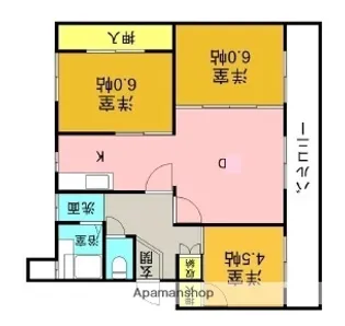 ヴィラナリー今治【2204号室】の間取り