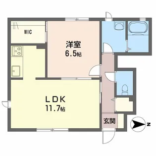 ディアス竹原【1階】の間取り