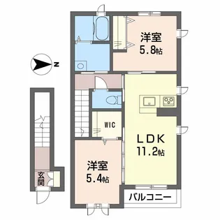 プロヌーヴ中村【2階】の間取り