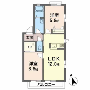 プランドール凛 A棟【2階】の間取り