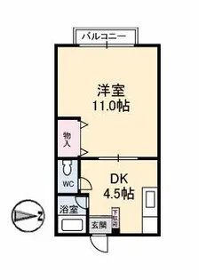 アクティブ竹原【1階】の間取り