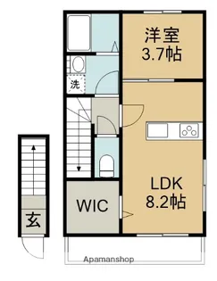LUMIELE祝谷【201号室】の間取り