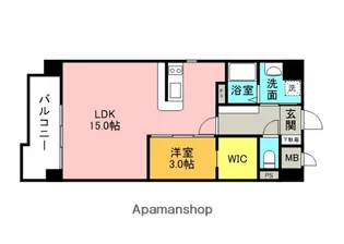ヴィゴーレ道後【203号室】の間取り