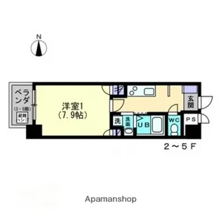 ミモザヒルズ古町【604号室】の間取り