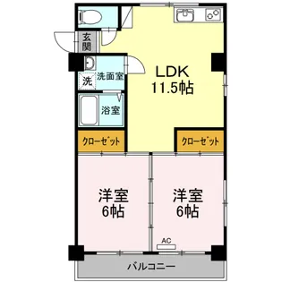 ドールハウス雄郡【201号室】の間取り
