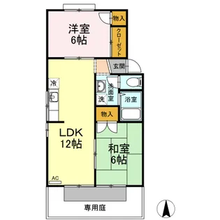 フレンドリー91C・D・E【1階】の間取り