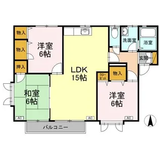 グランシード東野 A棟【2階】の間取り