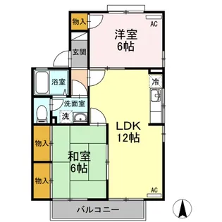 エスポワール34 F棟【2階】の間取り