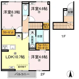 トリシア別府【2階】の間取り