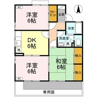 セジュール一色 C棟【1階】の間取り