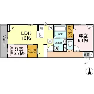 プレジデント持田 A棟【1階】の間取り