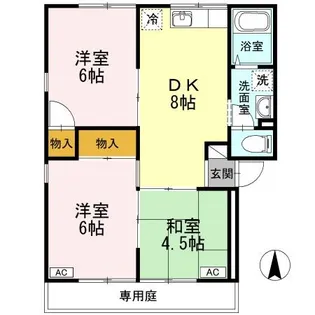 ファミール三好 A棟【1階】の間取り