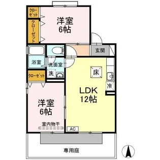 エスポワール34 E棟【1階】の間取り