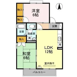 エスポワール34 E棟【2階】の間取り
