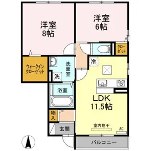 カーサ セレーナ【1階】の間取り