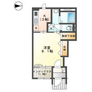 パルティール朝日ヶ丘【1階】の間取り