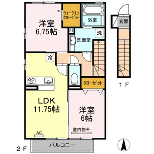 カルムM【2階】の間取り