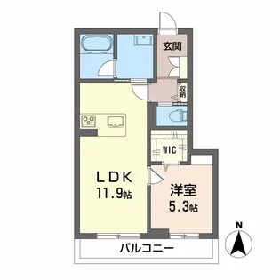 シャーメゾン セルディーナ【1階】の間取り