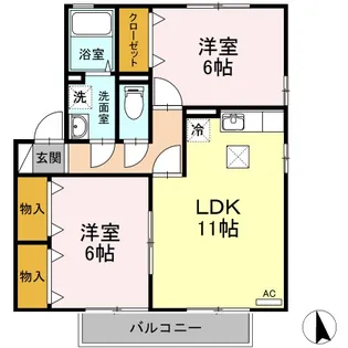 トレド・N A棟【2階】の間取り
