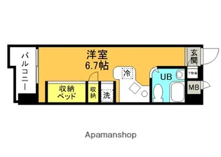 ラ・パルフェ・ド・道後【403号室】の間取り