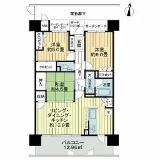 アルファステイツ宮西【0302号室】の間取り