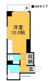リヴィエラ梅の辻【4NW号室】の間取り