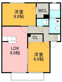 ソレジオ前里【102号室】の間取り
