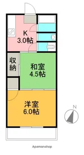コーポあざみの【402号室】の間取り