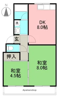 コーポ一宮Ⅰ【203号室】の間取り