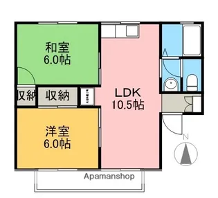 ピュアステイツ一宮中町【B102号室】の間取り